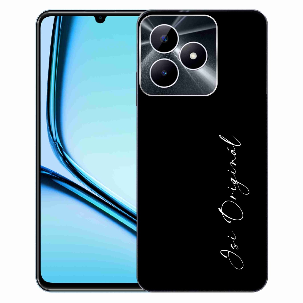 Gelový kryt mmCase na Realme Note 50 - jsi originál černé pozadí