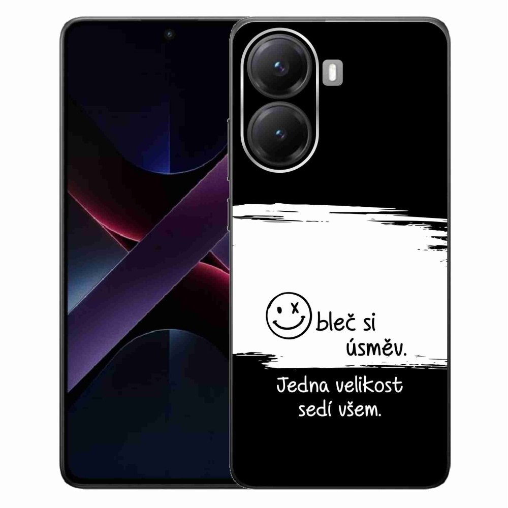 Gelový kryt mmCase na Xiaomi Poco X7 Pro 5G - vtipný text 8 bíločerné pozadí