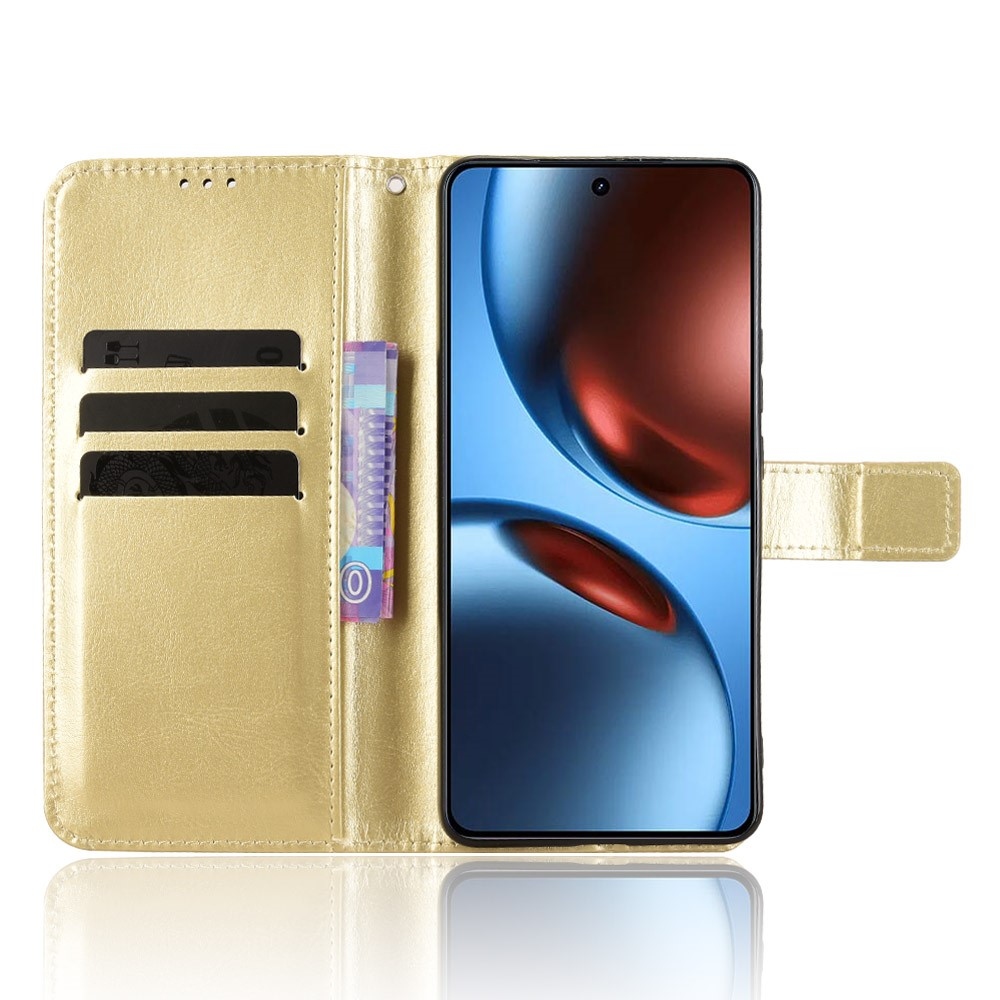 Crazy knížkové pouzdro na Realme GT 7 5G - zlaté