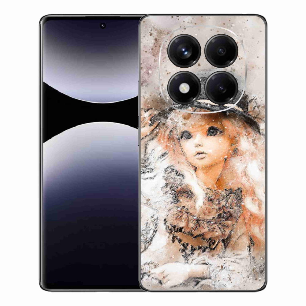 Gelový kryt mmCase na Xiaomi Redmi Note 14 Pro - holčička s kloboukem