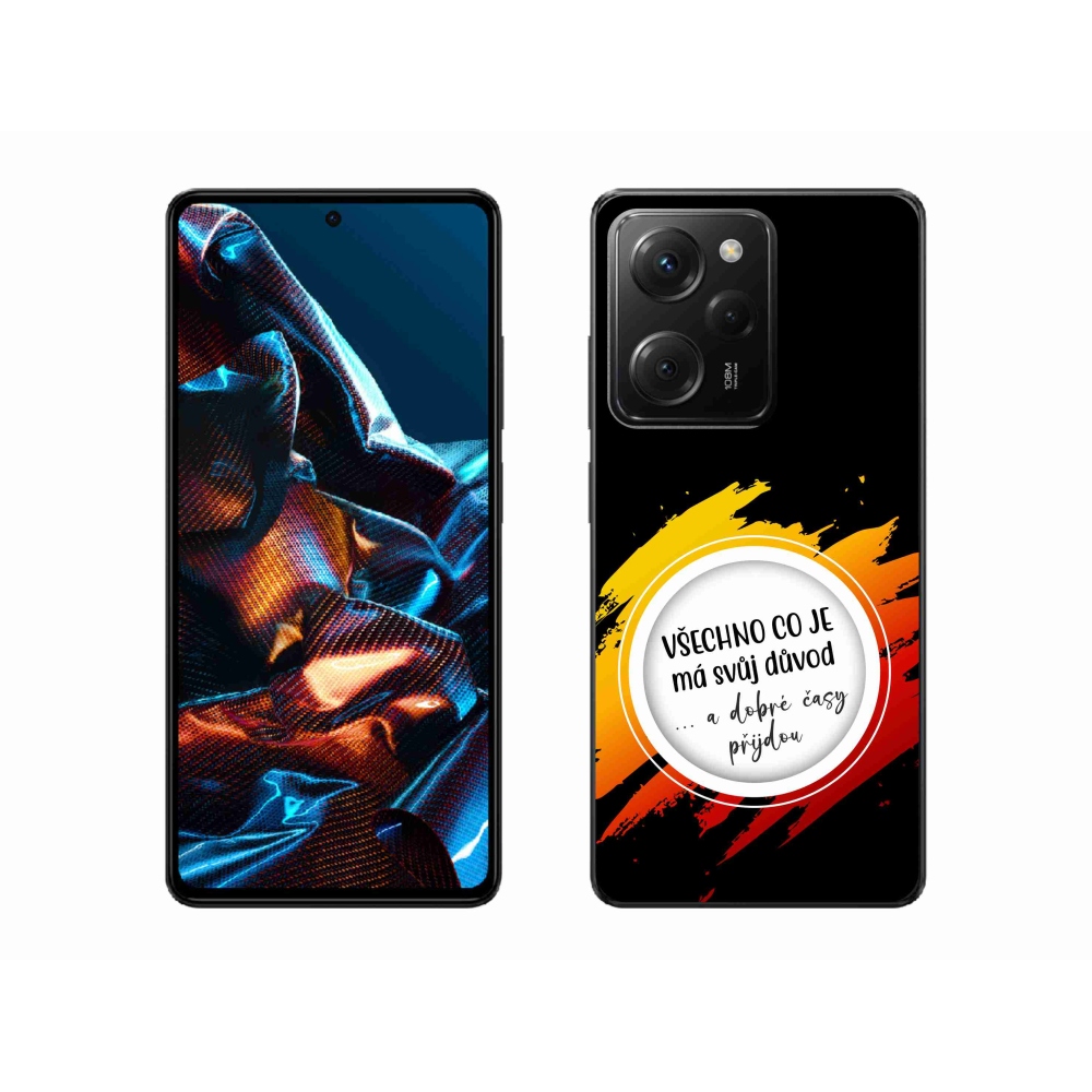 Gelový kryt mmCase na Xiaomi Poco X5 Pro 5G - citát 3 černé pozadí