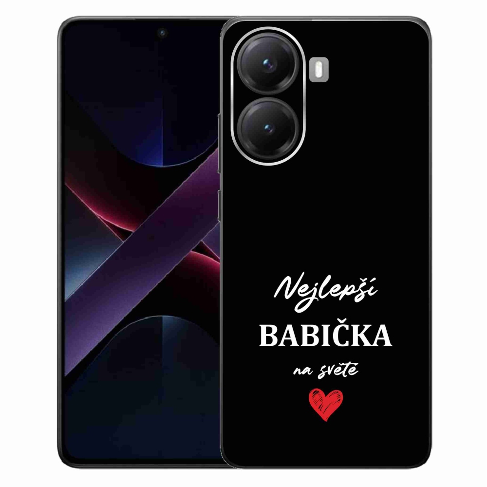 Gelový kryt mmCase na Xiaomi Poco X7 Pro 5G - nejlepší babička 1 černé pozadí