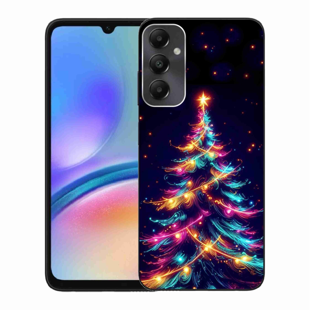 Gelový kryt mmCase na Samsung Galaxy A05s - neonový vánoční stromek