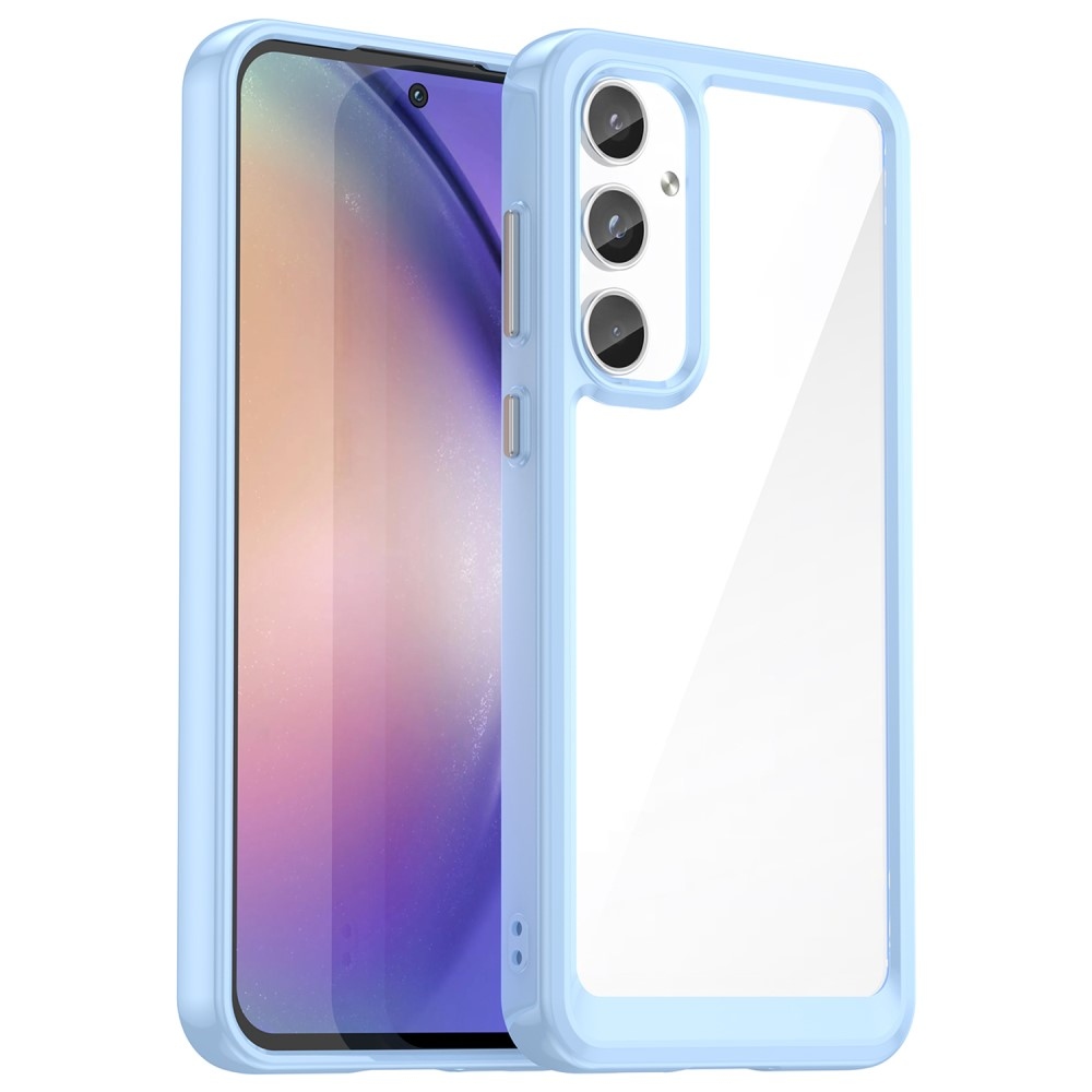 Gelový obal s pevnými zády na Samsung Galaxy A55 5G - modrý