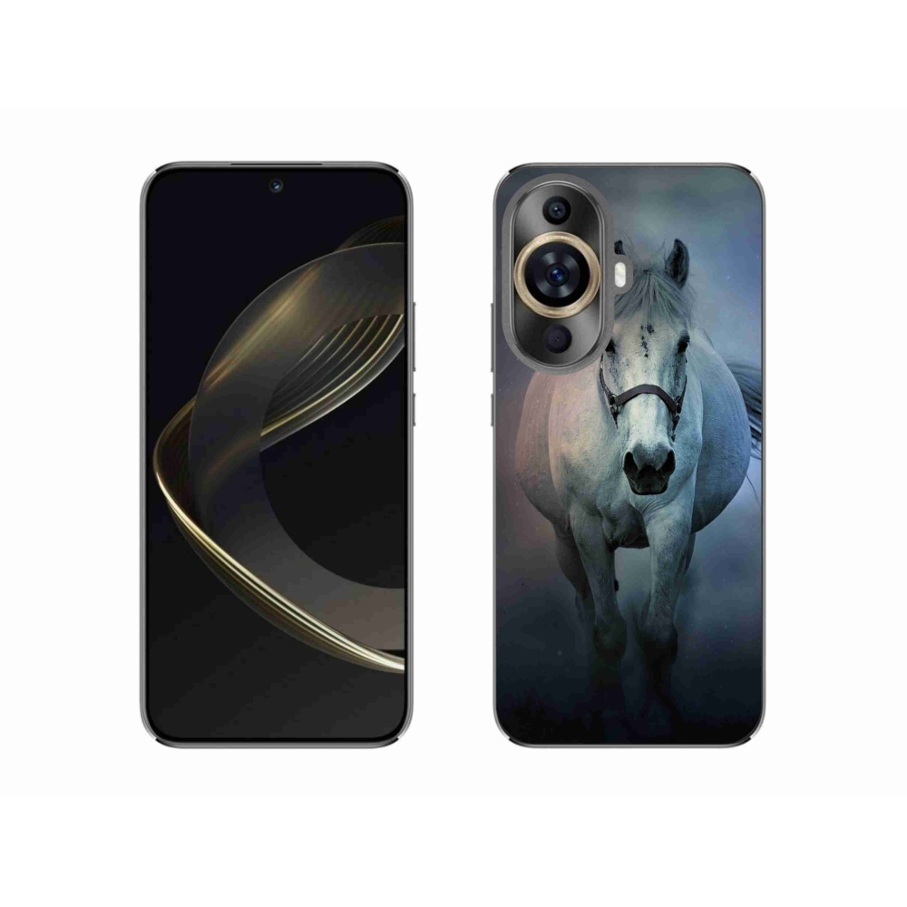 Gelový obal mmCase na Huawei Nova 11 - běžící bílý kůň