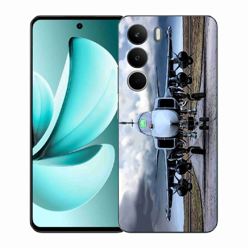 Gelový kryt mmCase na Realme C71 - vojenské letadlo