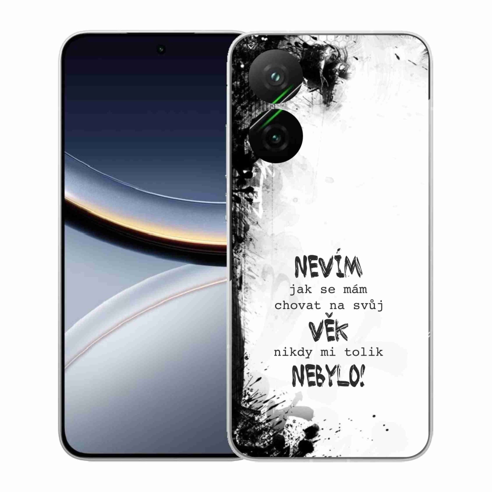 Gelový kryt mmCase na Xiaomi Poco F7 5G - vtipný text 14 bílé pozadí
