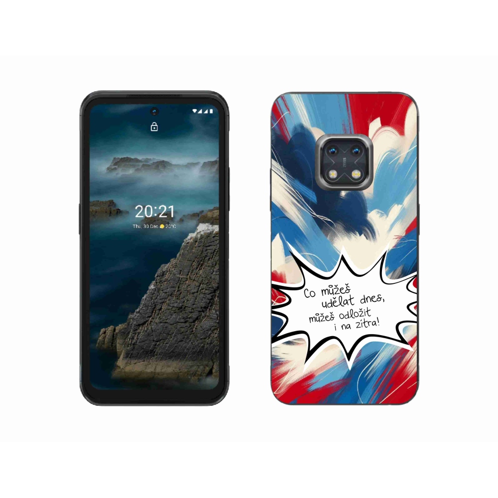 Gelový kryt mmCase na Nokia XR20 - vtipný text 9 bílé pozadí