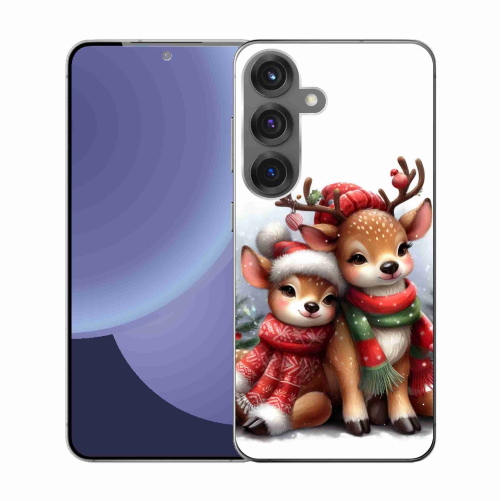 Gelový kryt mmCase na Samsung Galaxy S25 - vánoční sobi