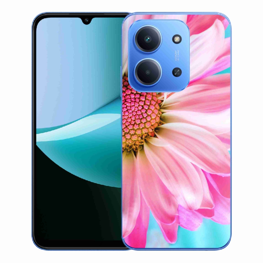 Gelový kryt mmCase na Xiaomi Redmi 15C 4G/5G (173mm) - růžová květina