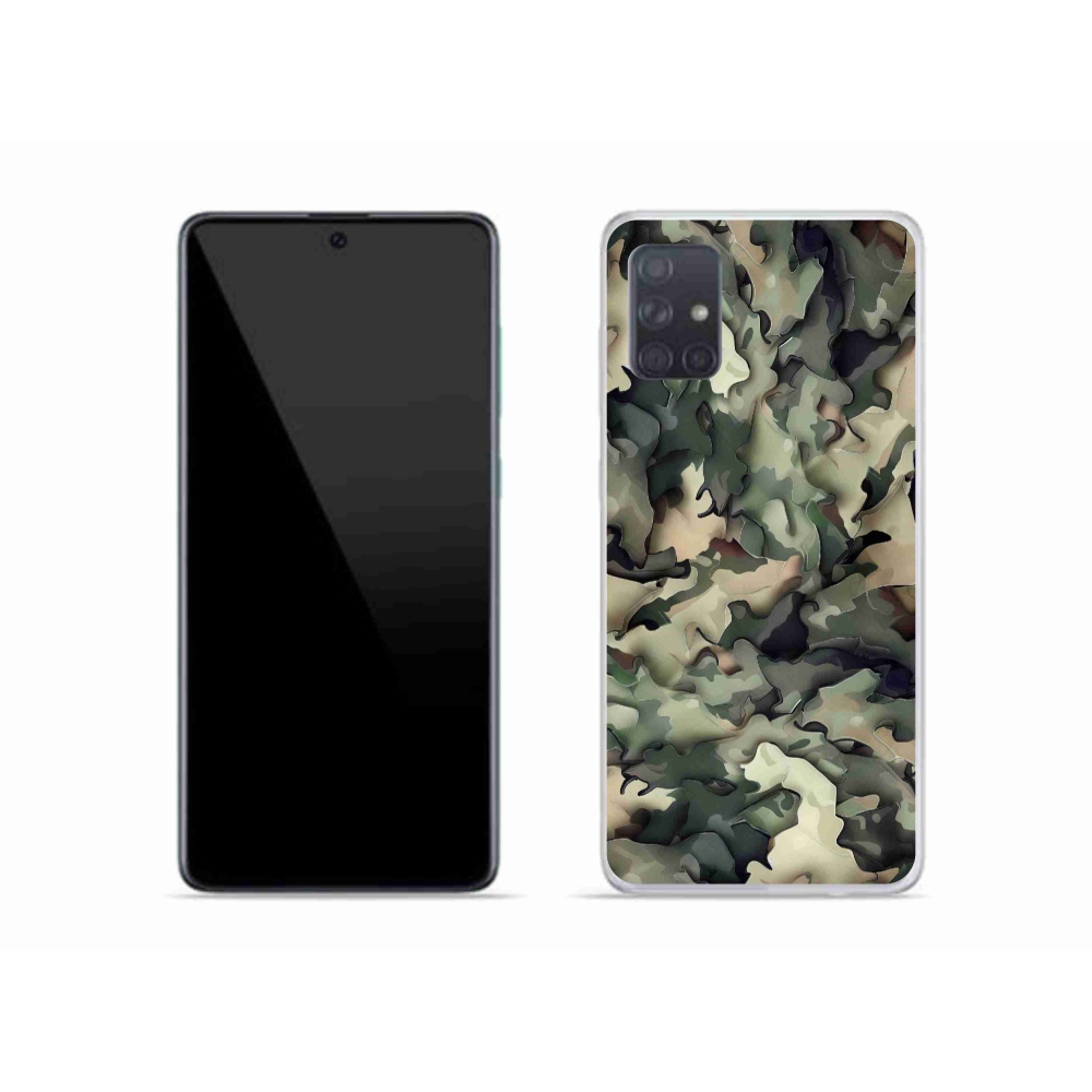 Gelový kryt mmCase na Samsung Galaxy A51 - maskáčový vzor 9