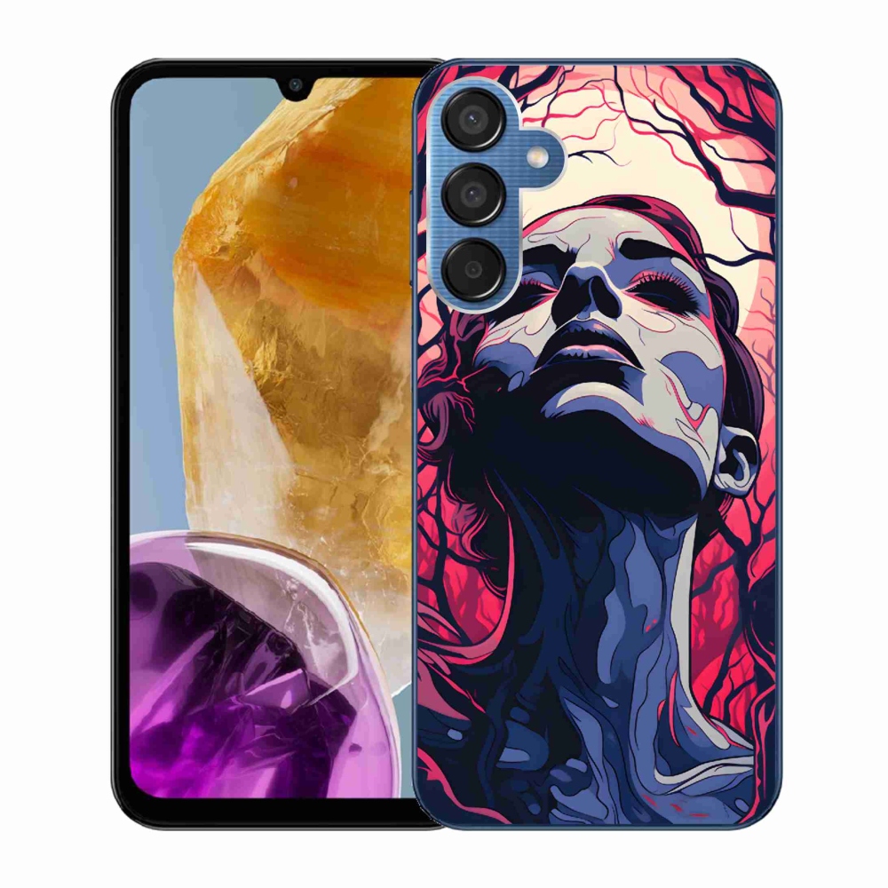 Gelový kryt mmCase na Samsung Galaxy M15 5G - abstraktní obličej