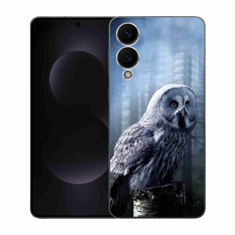 Gelový kryt mmCase na Samsung Galaxy S25 Edge - sova