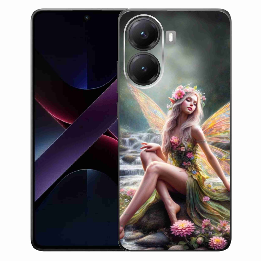 Gelový kryt mmCase na Xiaomi Poco X7 Pro 5G - motýlí žena 1