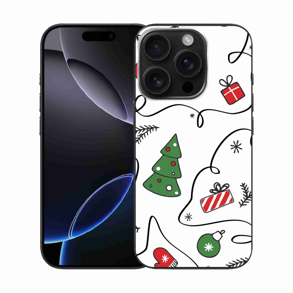 Gelový kryt mmCase na iPhone 16 Pro - vánoční motivy