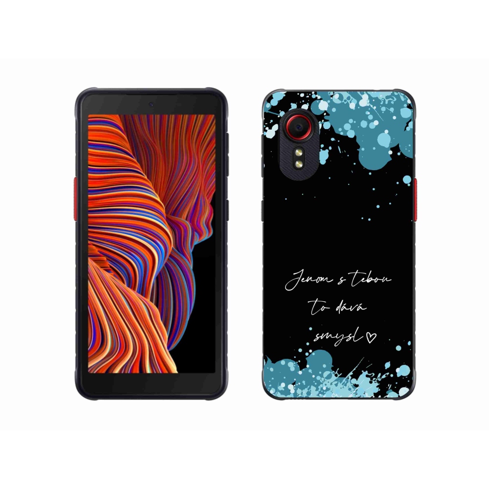 Gelový kryt mmCase na Samsung Galaxy Xcover 5 - zamilovaný text černé pozadí