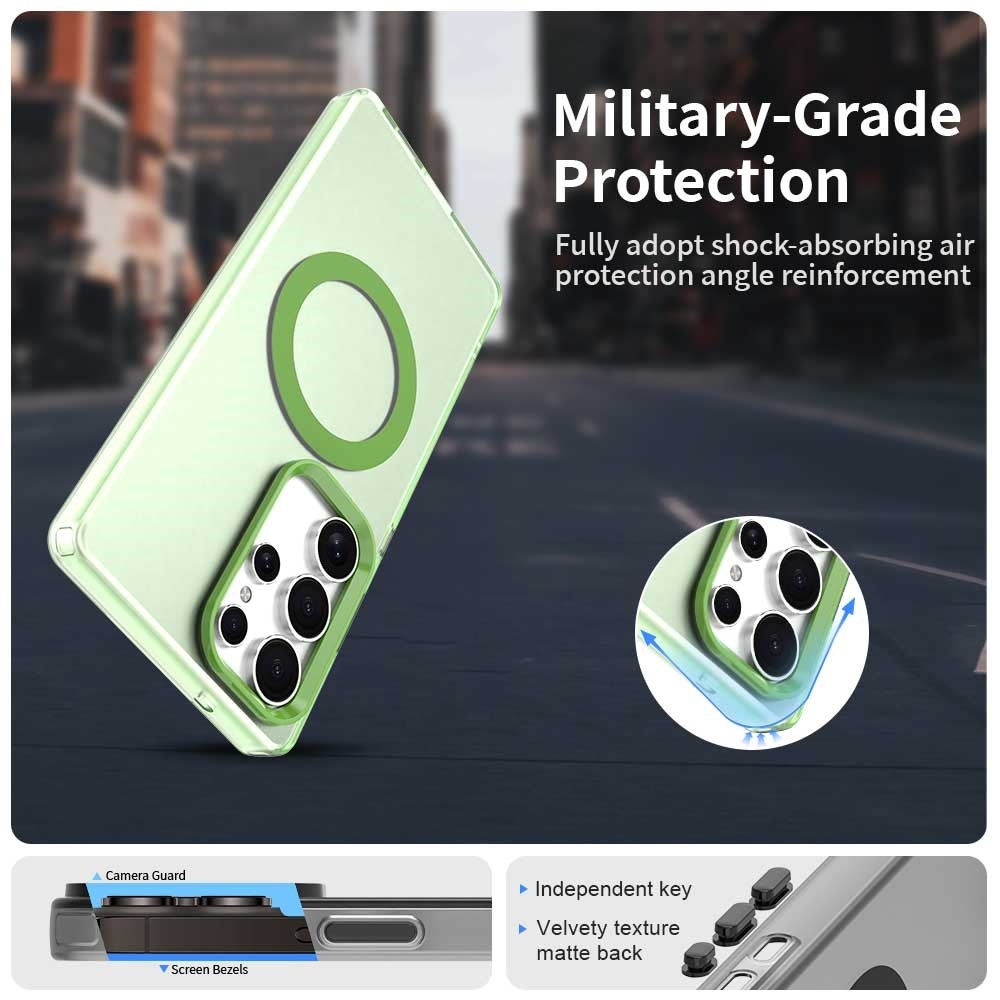 Candy gelový obal s MagSafe na Samsung Galaxy S25 Ultra - zelený