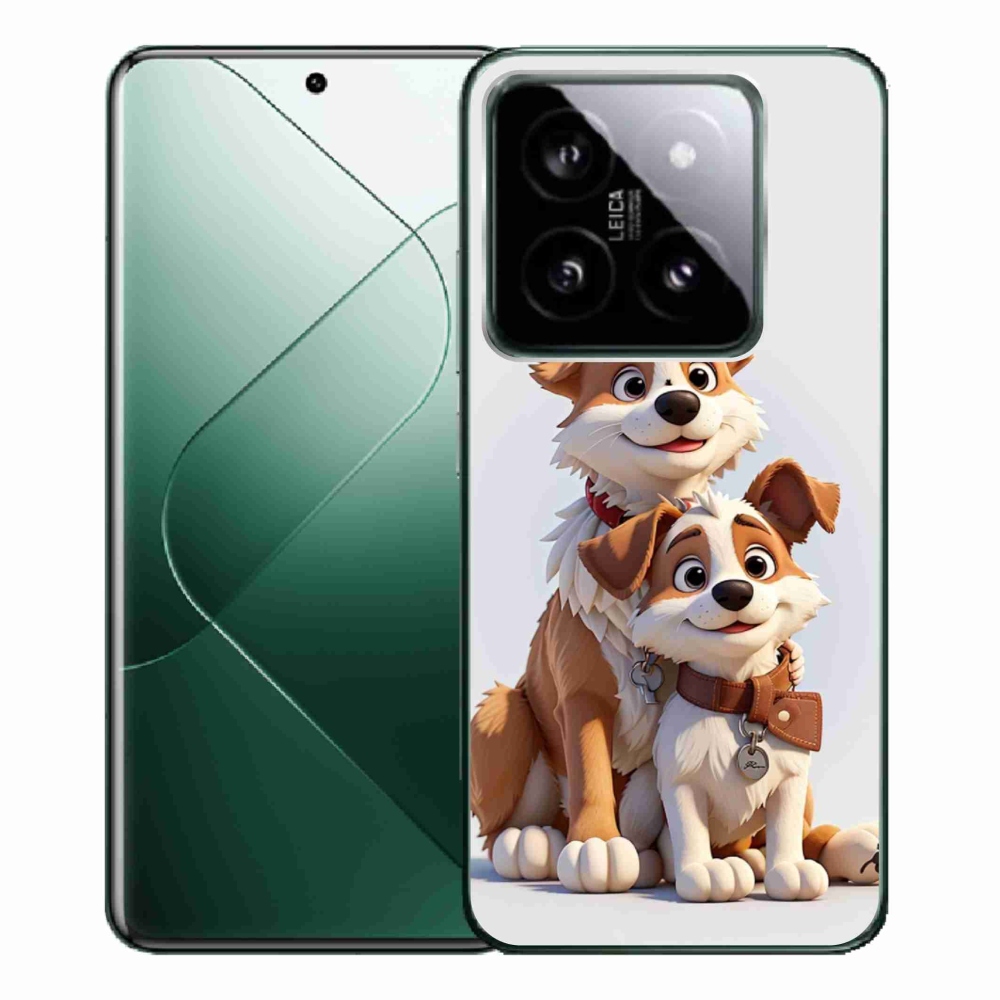 Gelový kryt mmCase na Xiaomi 14 Pro - kreslení psi