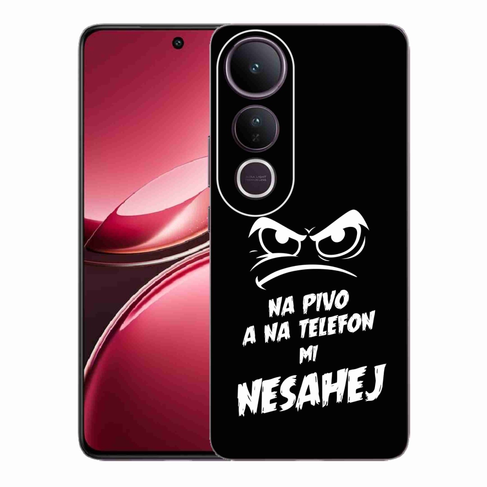 Gelový kryt mmCase na Vivo V50 Lite 4G/5G - pivní motiv 2 černé pozadí