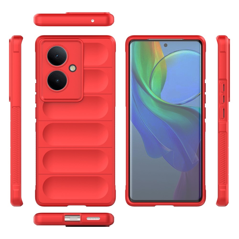 Rugg odolný gelový obal na Vivo V29 Lite 5G - červený