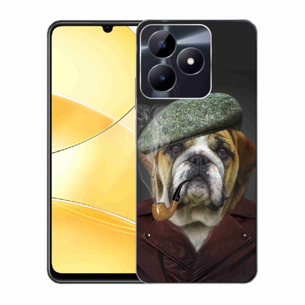 Gelový kryt mmCase na Realme C51/C53 - pes s fajfkou
