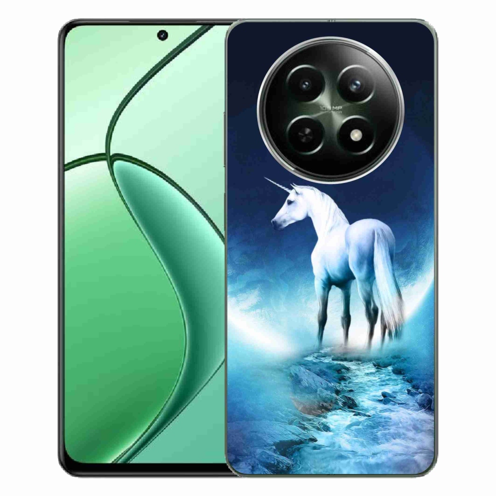 Gelový kryt mmCase na Realme 12 5G/12x 5G - bílý jednorožec