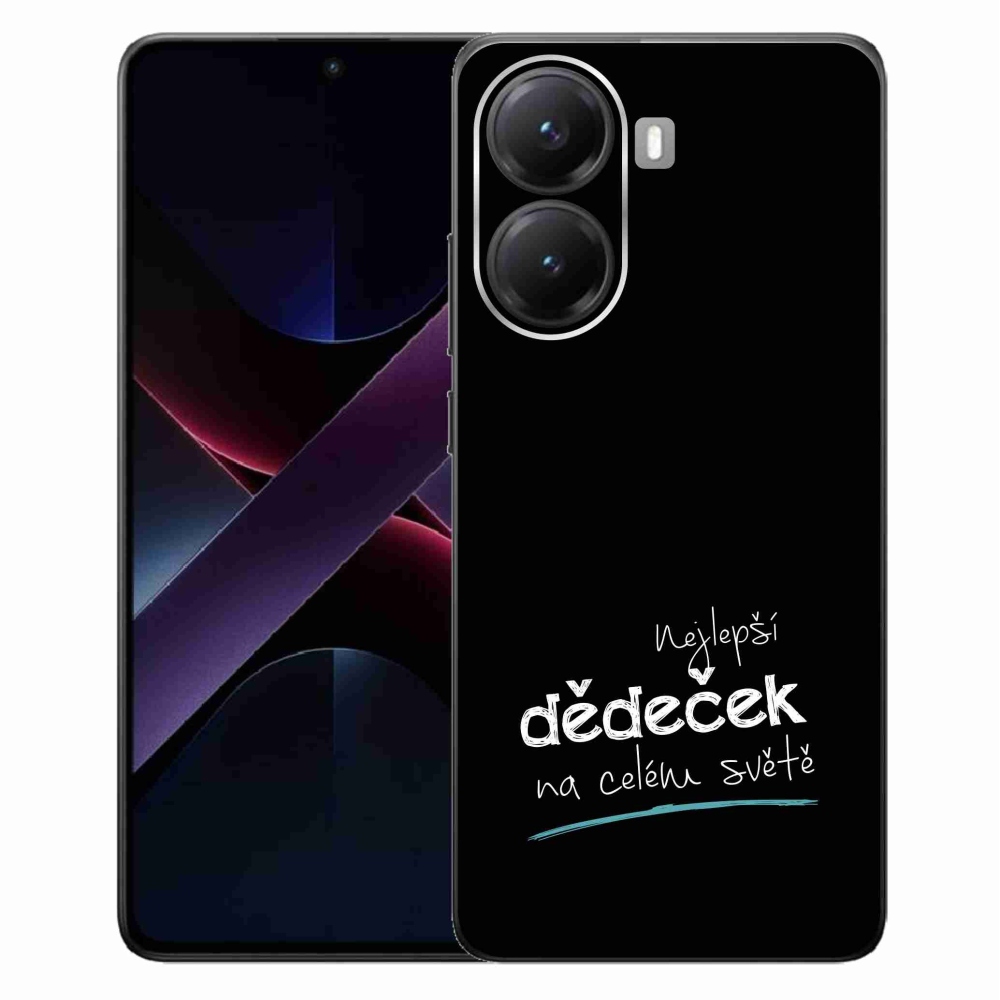 Gelový kryt mmCase na Xiaomi Poco X7 Pro 5G - nejlepší dědeček 3 černé pozadí