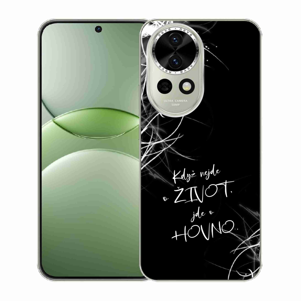 Gelový kryt mmCase na Huawei Nova 13 5G - vtipný text 16 černé pozadí