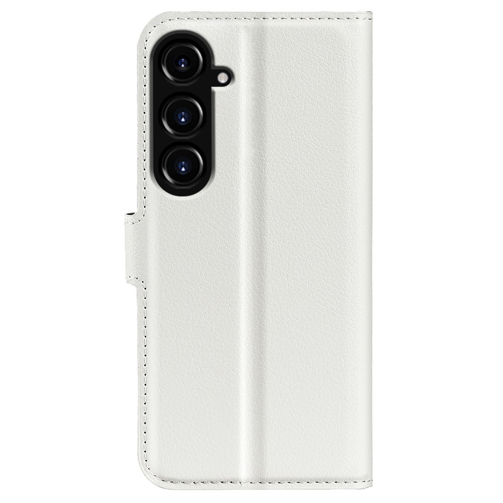 Litchi knížkové pouzdro na Samsung Galaxy S23 FE - bílé
