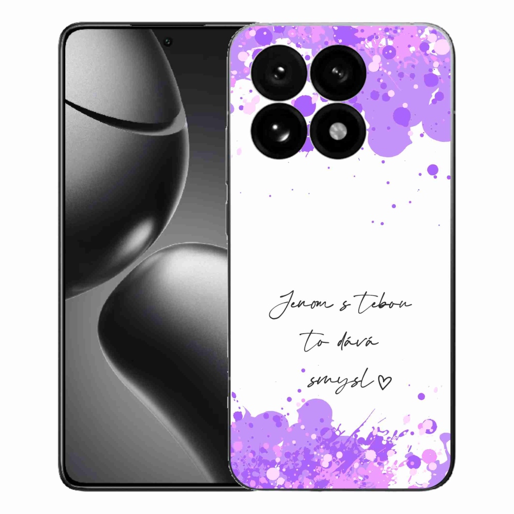 Gelový kryt mmCase na Xiaomi 15T - zamilovaný text bílé pozadí