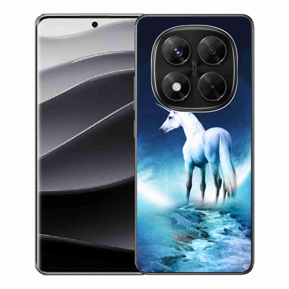 Gelový kryt mmCase na Xiaomi Redmi Note 14 Pro 5G/Poco X7 5G - bílý jednorožec