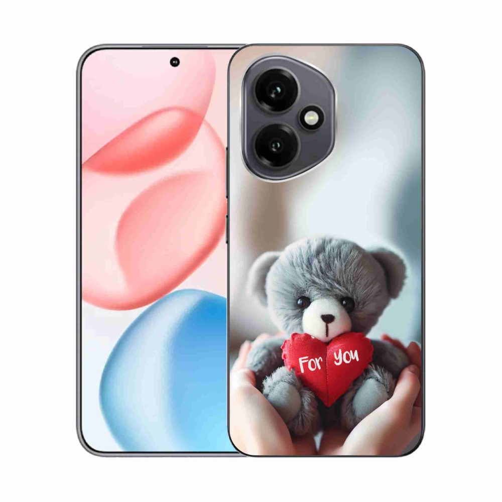Gelový kryt mmCase na Honor 400 - medvídek pro zamilované