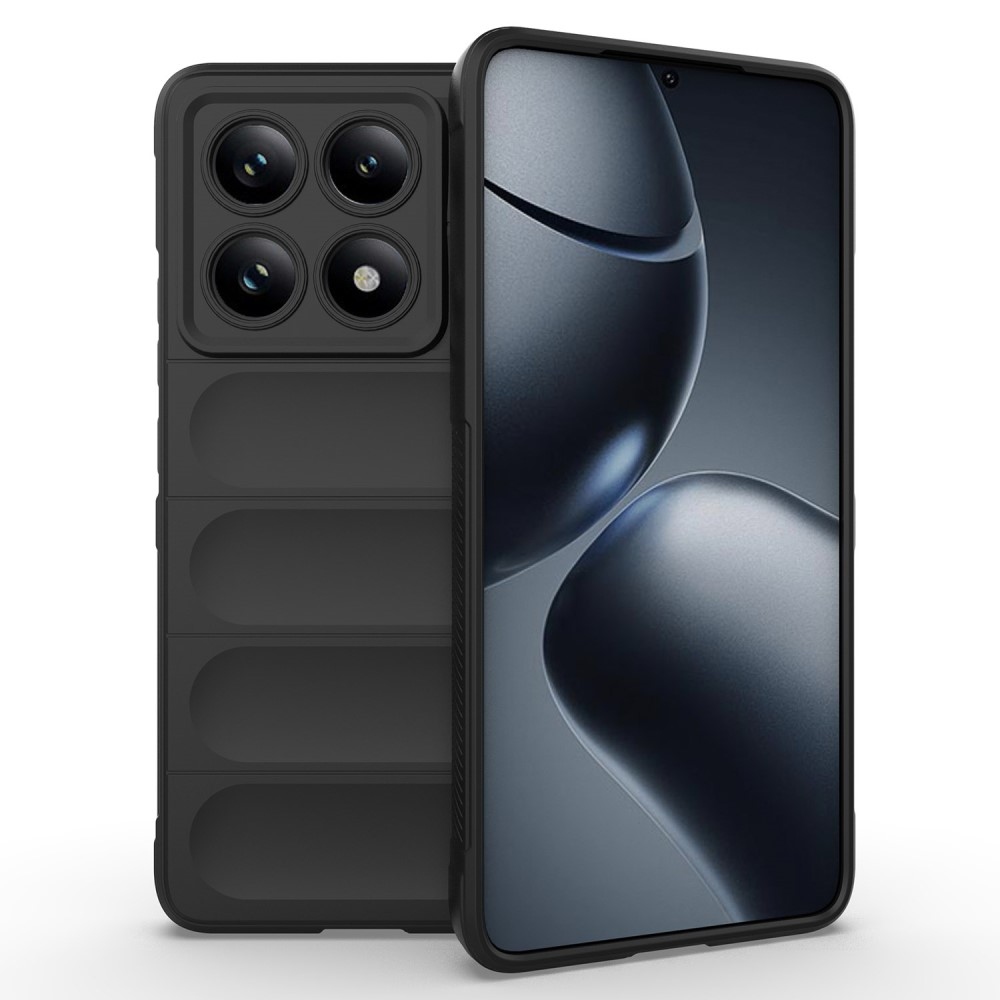 Rugg odolný gelový obal na Xiaomi Redmi Note 14 Pro 5G/Poco X7 5G - černý