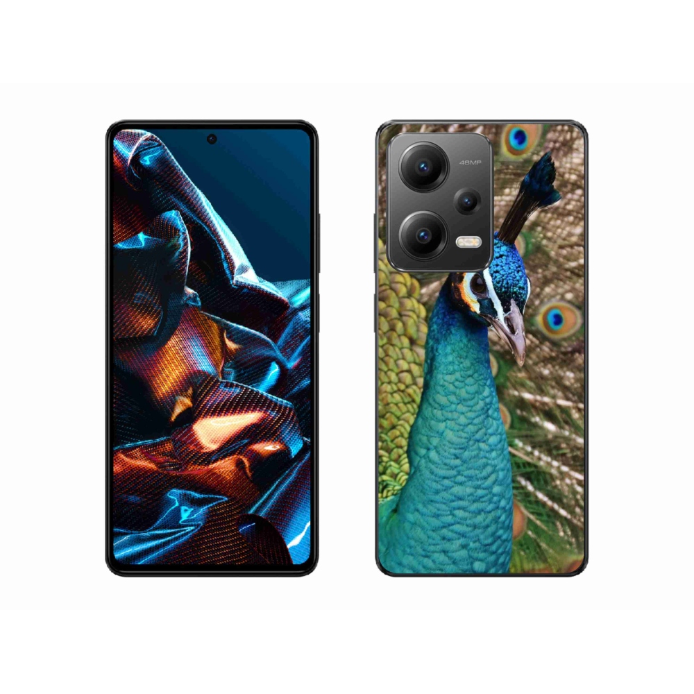 Gelový kryt mmCase na mobil Xiaomi Redmi Note 12 Pro 5G - páv
