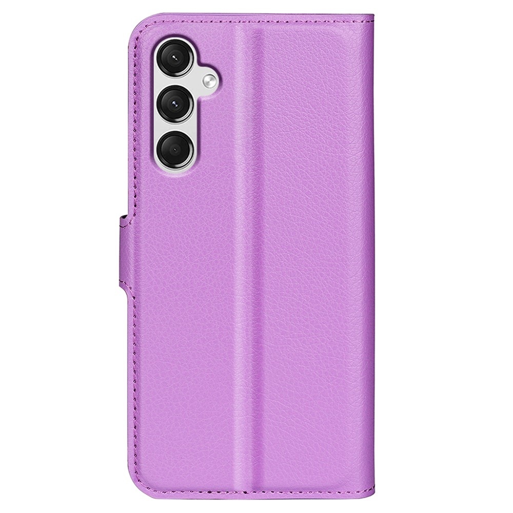 Litchi knížkové pouzdro na Samsung Galaxy A25 5G - fialové