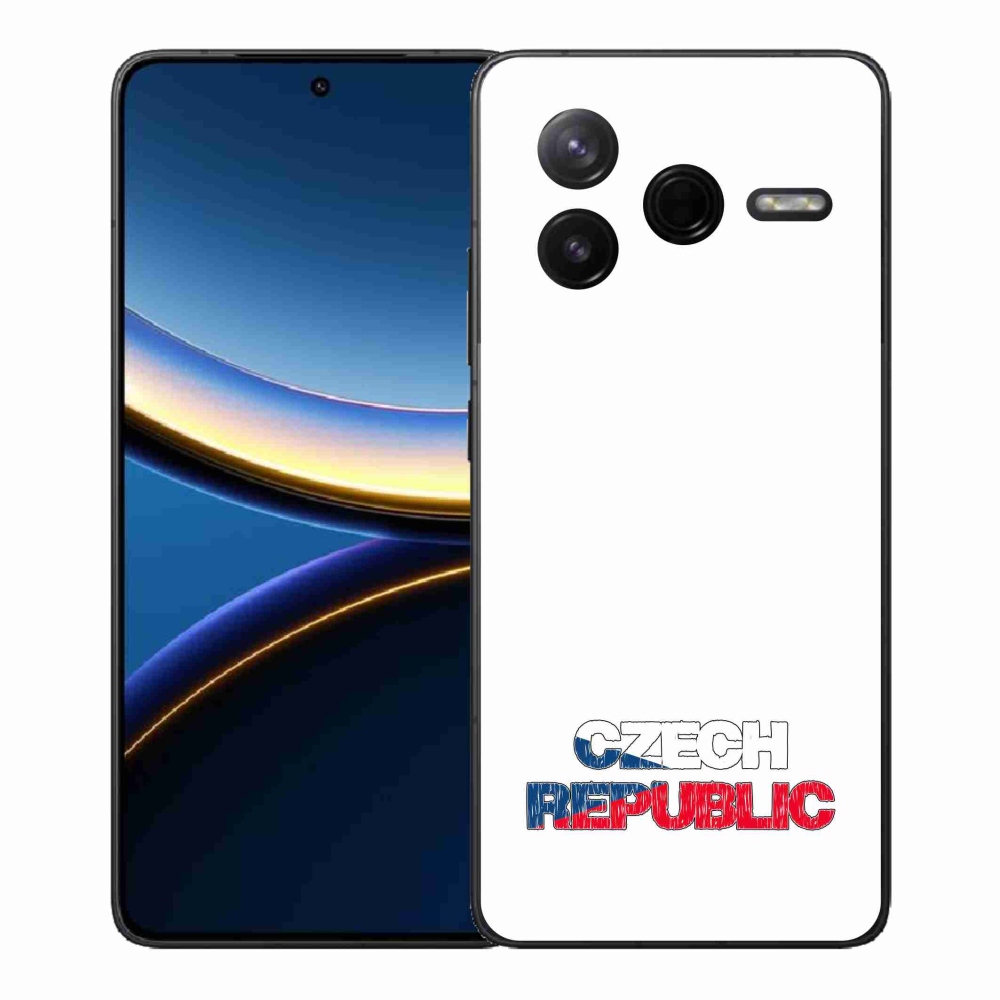 Gelový kryt mmCase na Xiaomi Poco F7 Pro - Czech Republic bílé pozadí