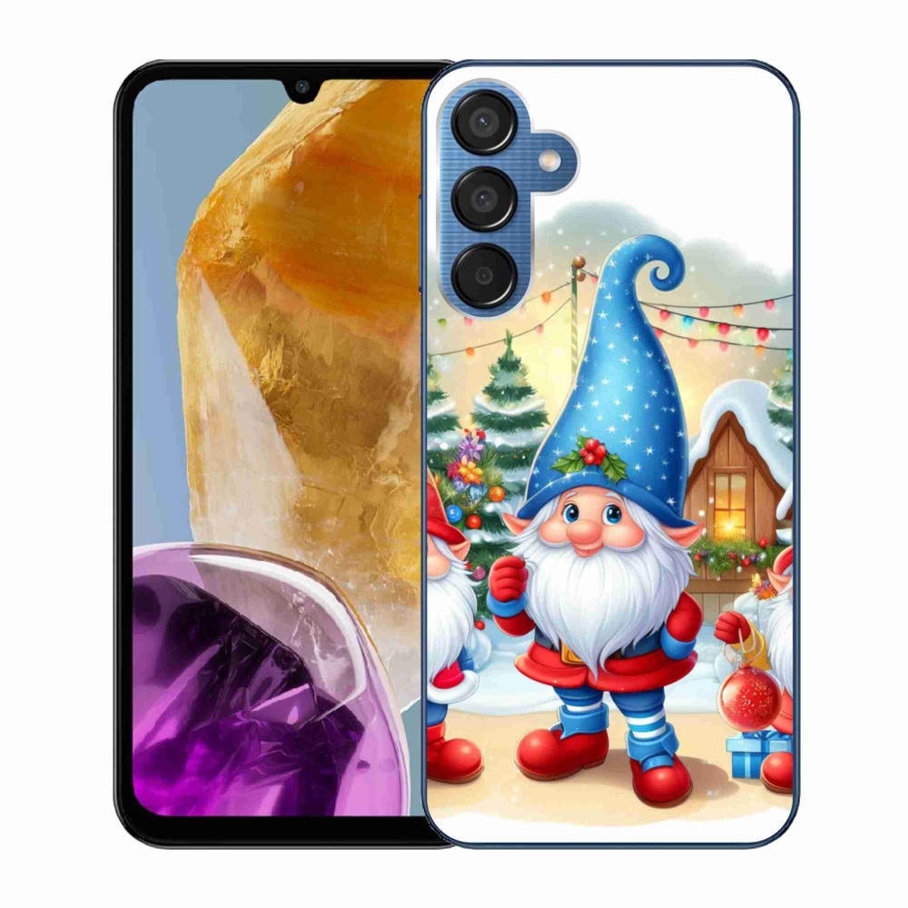 Gelový kryt mmCase na Samsung Galaxy M15 5G - vánoční skřítci
