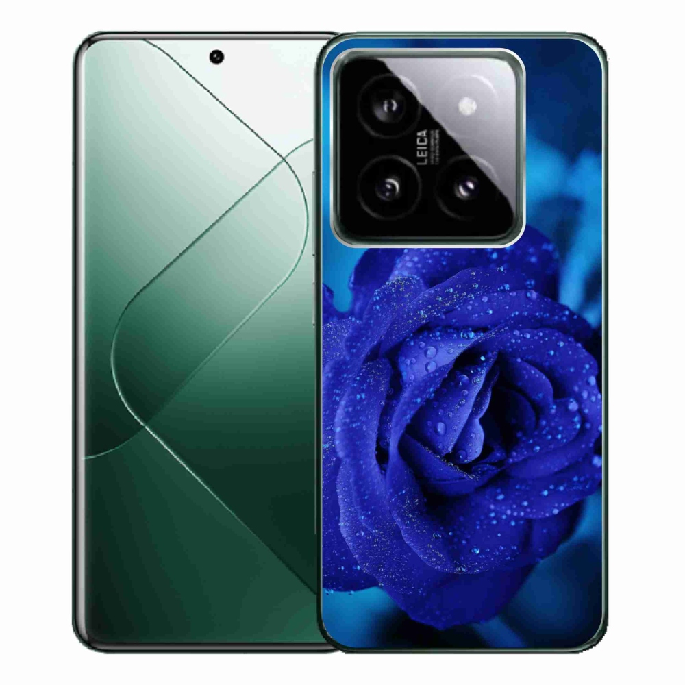 Gelový obal mmCase na Xiaomi 14 Pro - modrá růže