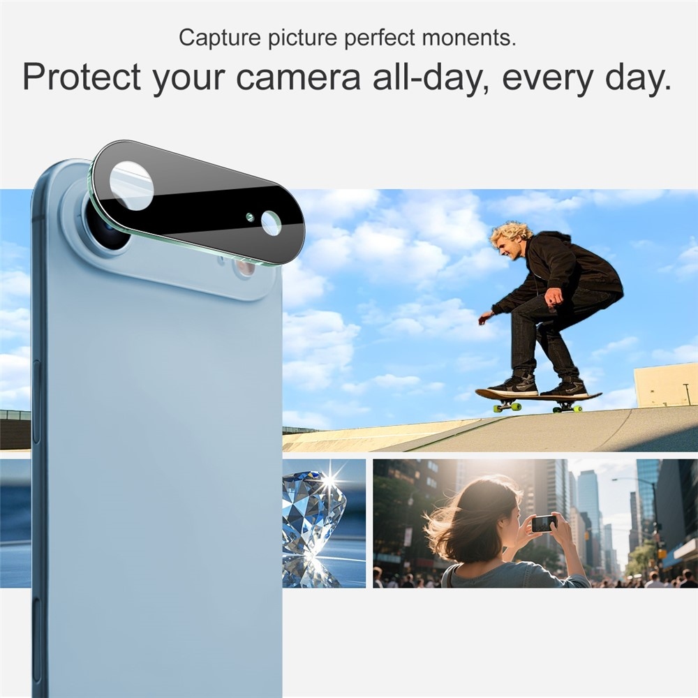 IMK sklo čočky fotoaparátu na iPhone 17 Air - černé