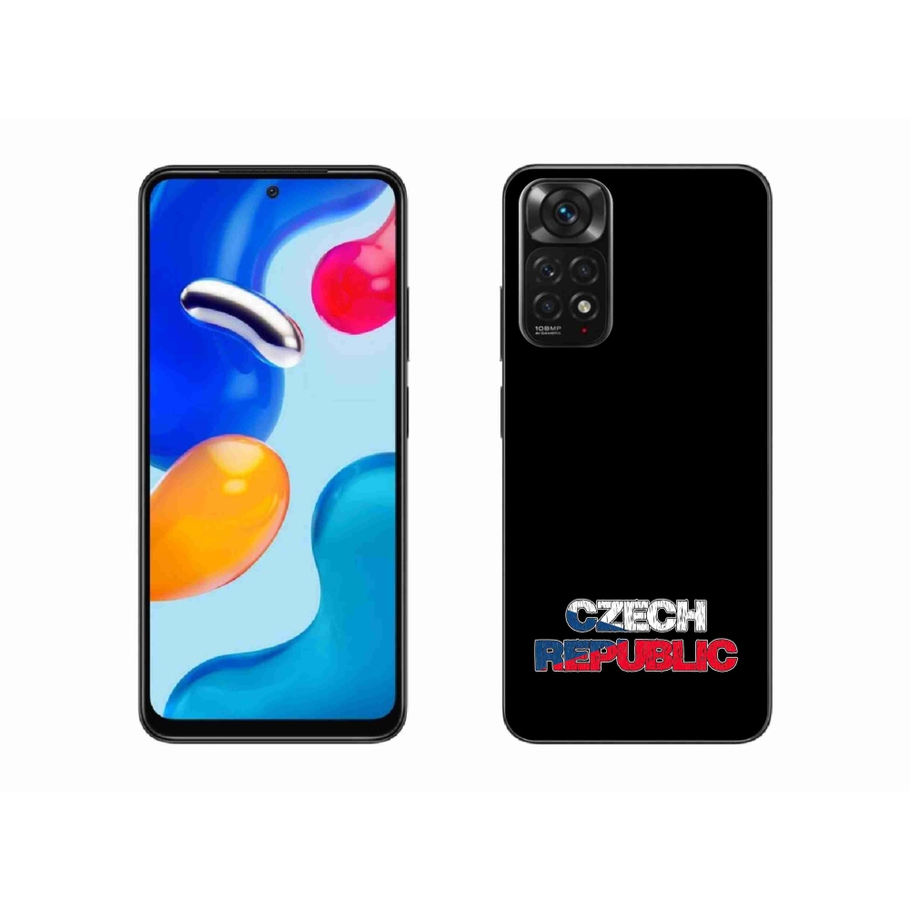 Gelový kryt mmCase na Xiaomi Redmi Note 11S 4G - Czech Republic černé pozadí