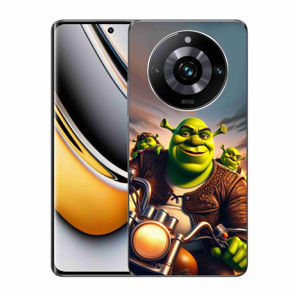 Gelový kryt mmCase na Realme 11 Pro/11 Pro+ - shrek na motorce