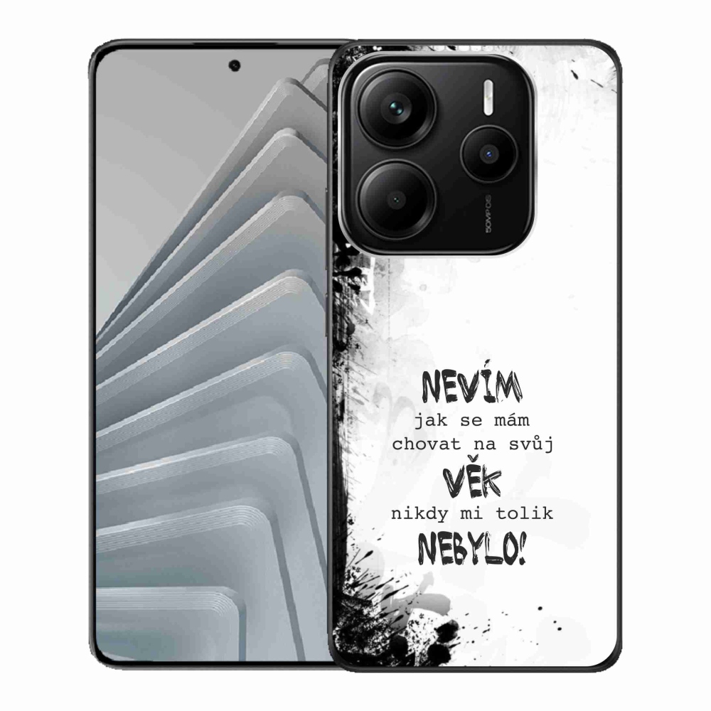 Gelový kryt mmCase na Xiaomi Redmi Note 14 5G - vtipný text 14 bílé pozadí