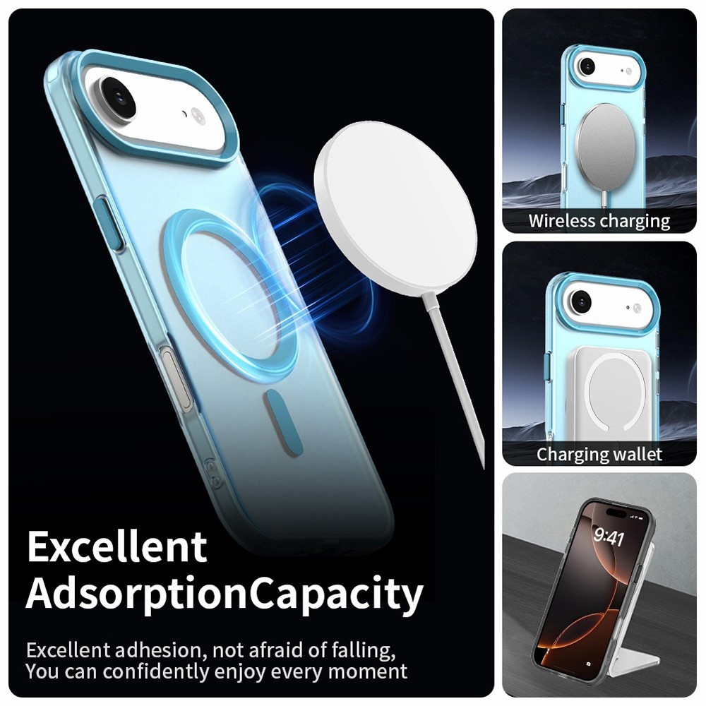 Candy gelový obal MagSafe pro iPhone 17 Air - modrý