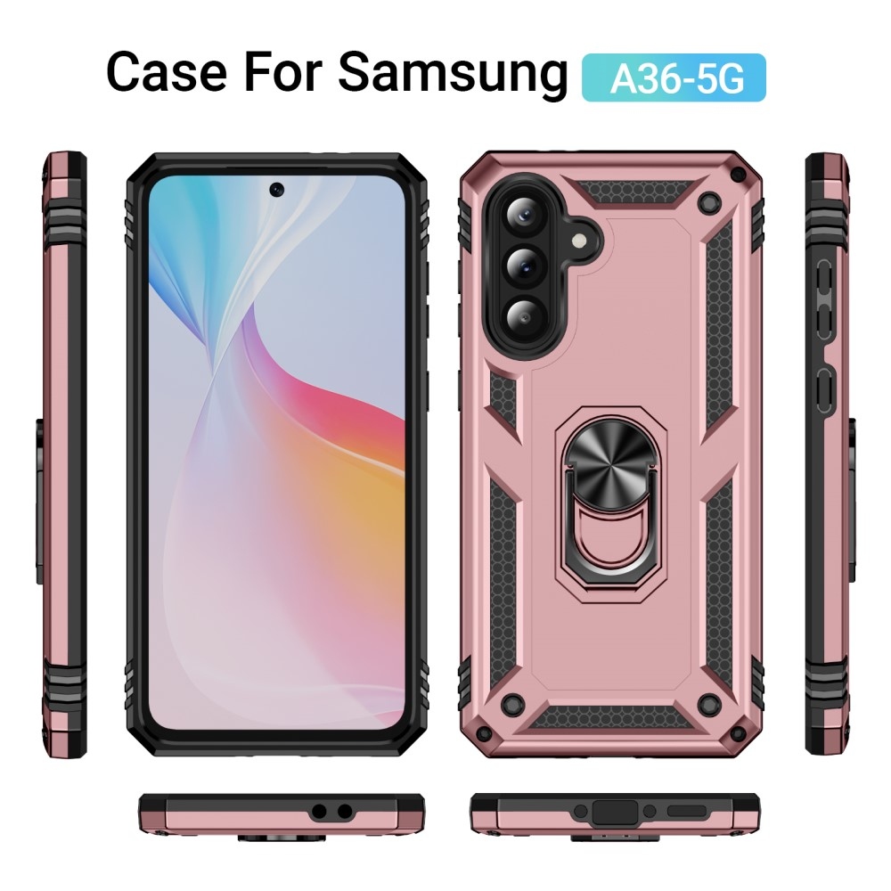 Rings odolný kryt na Samsung Galaxy A36 5G - růžovozlatý