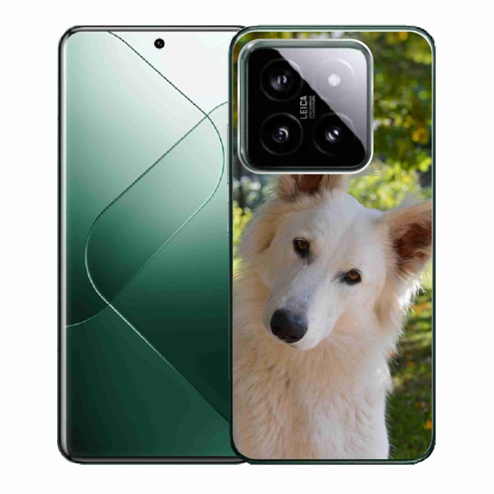 Gelový kryt mmCase na Xiaomi 14 - bílý švýcarský ovčák 1