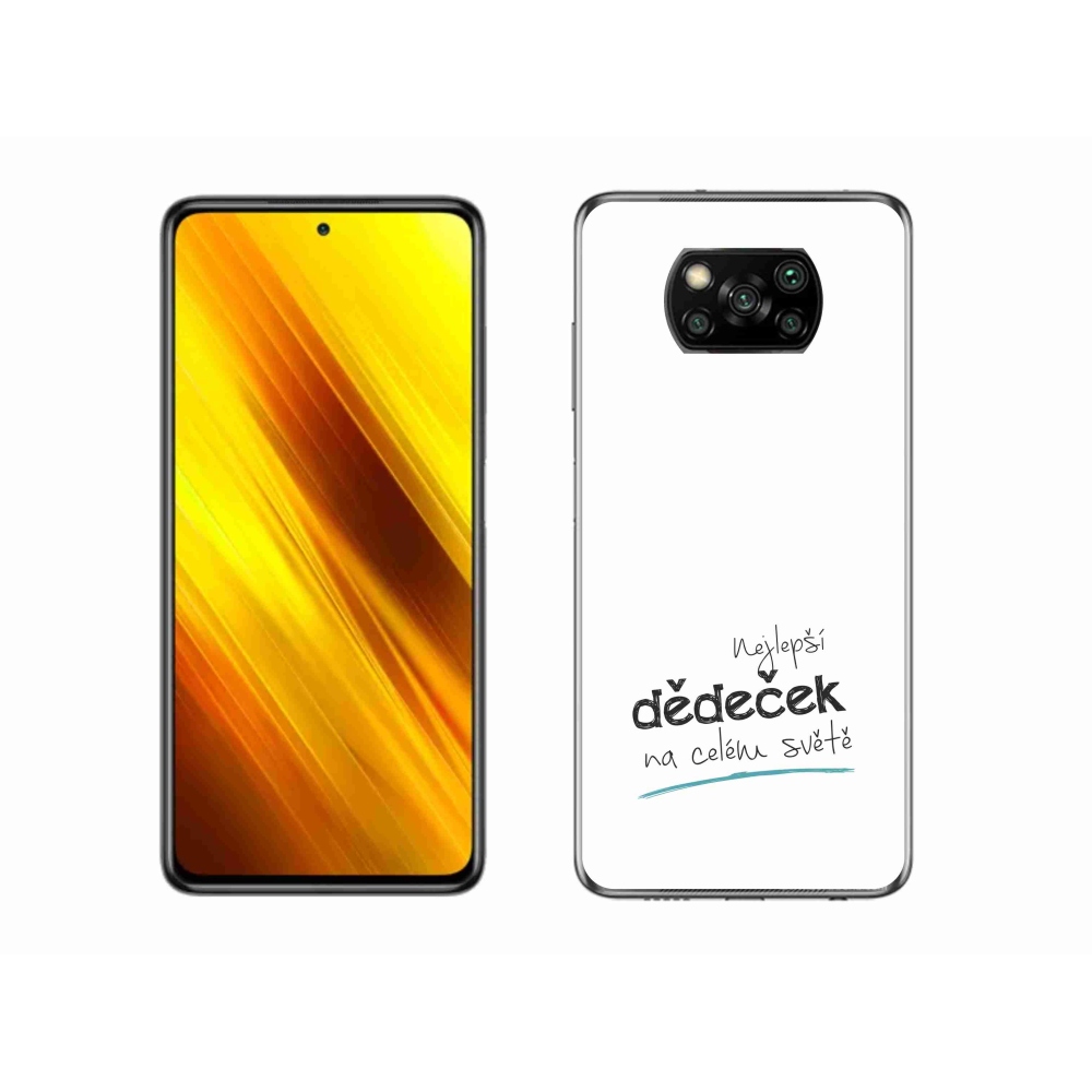 Gelový kryt mmCase na Xiaomi Poco X3 Pro - nejlepší dědeček 3 bílé pozadí