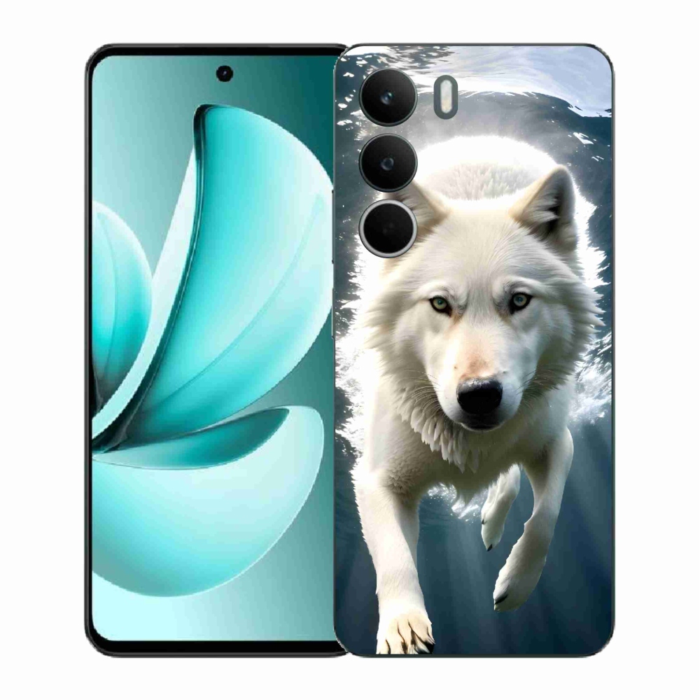 Gelový kryt mmCase na Realme C71 - bílý vlk