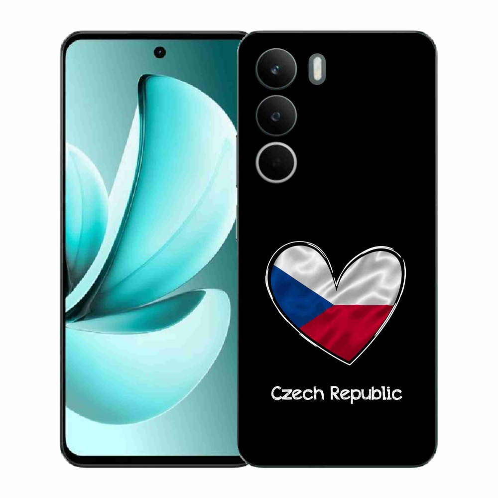 Gelový kryt mmCase na Realme C71 - vlajka srdce černé pozadí