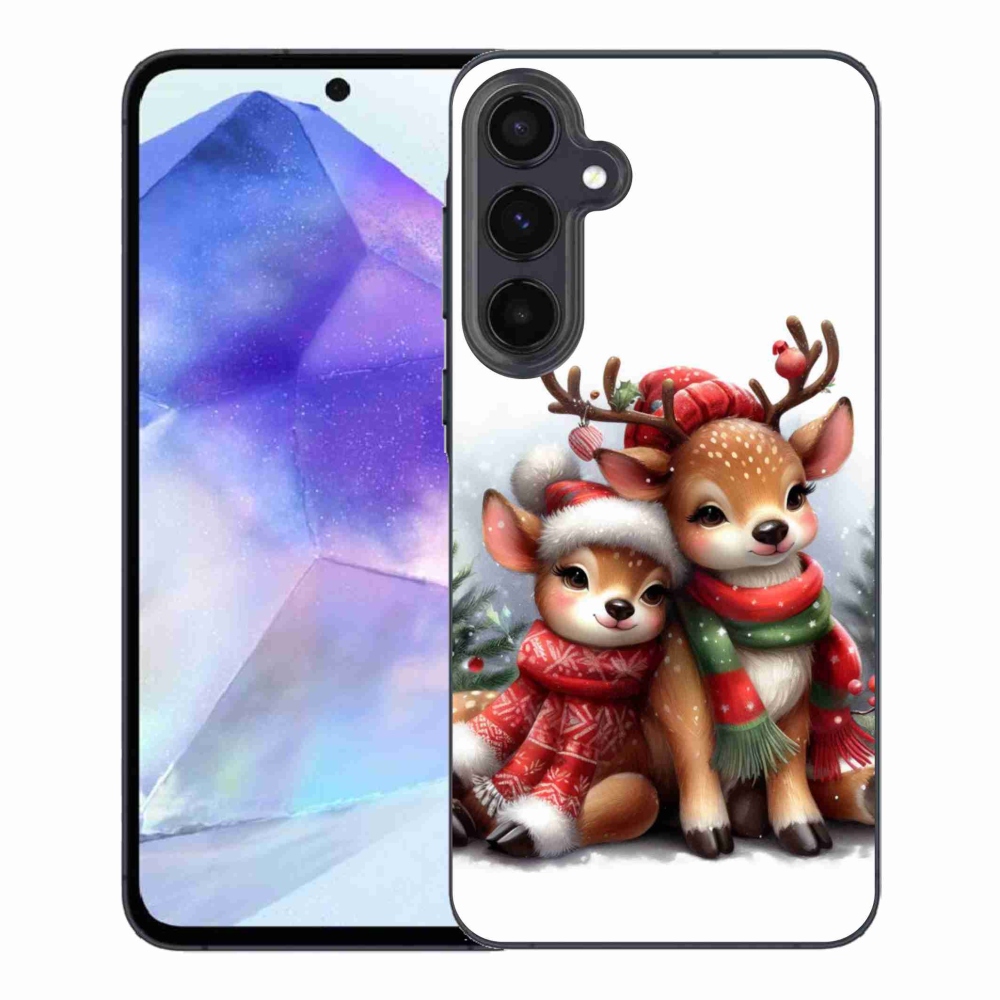 Gelový kryt mmCase na Samsung Galaxy A55 5G - vánoční sobi