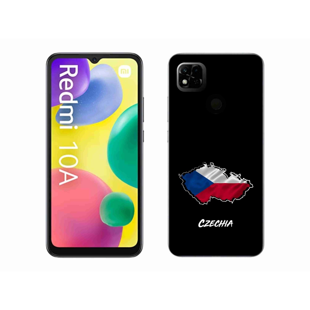Gelový kryt mmCase na Xiaomi Redmi 10A - Czechia černé pozadí